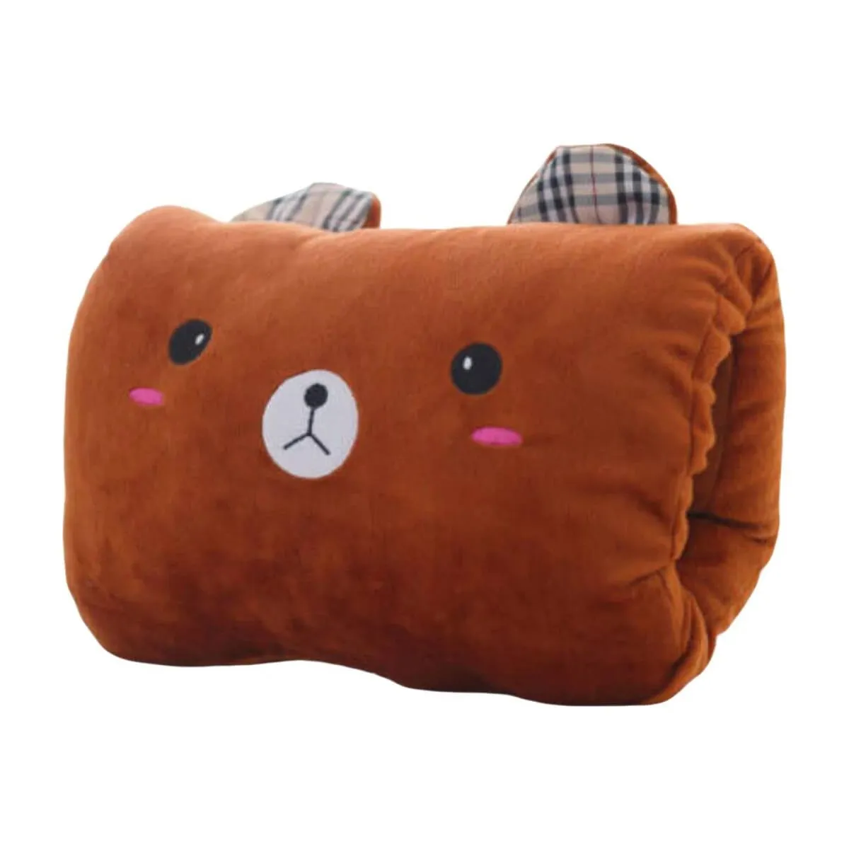 Soft Pink Bear Children's Plush Pillows Hand Warmers Gloves Adults Cartoon Nap Pillows Cushions Creative Hand Warmers Plush Gift — image 2