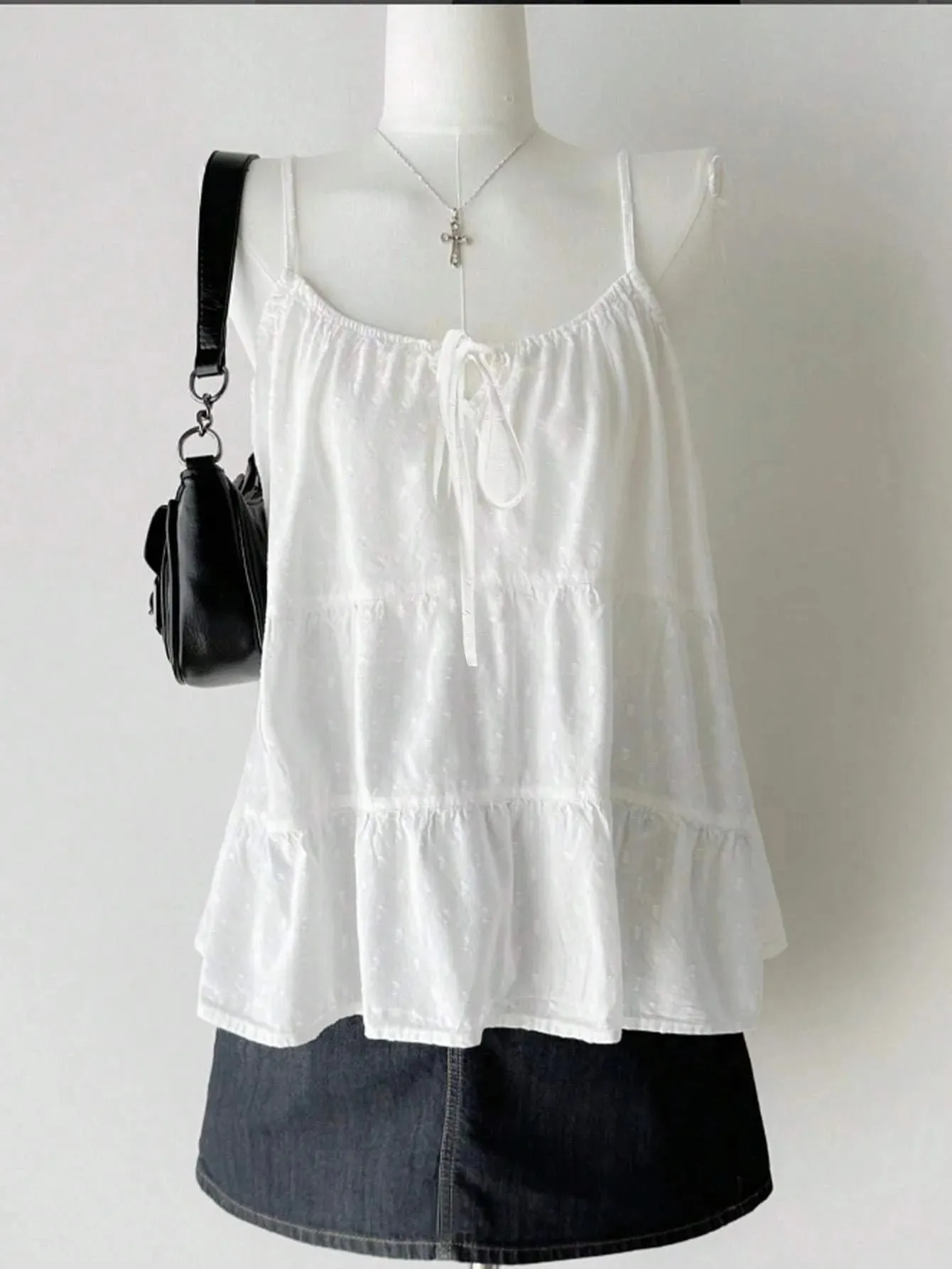 Stylish Women's Summer Polka Dot Jacquard Camisole — image 2