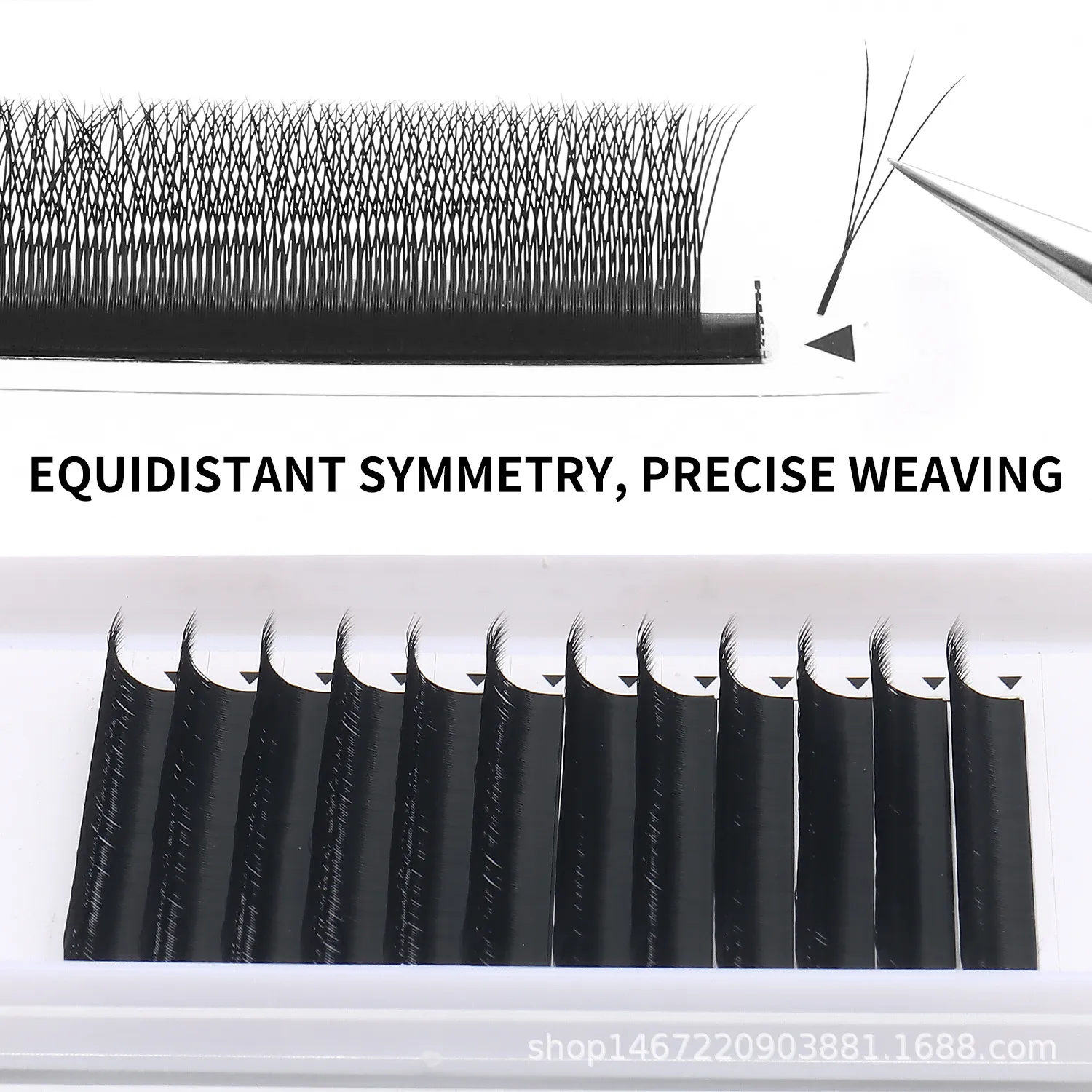 Narrow 2D Y 3D 4D 5D Eyelash Extension V-Shaped Volume Fans W Shape Eyelashes BASF Natural Dense Faux Mink Lashes — image 3