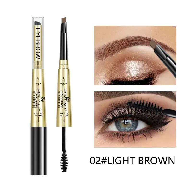 Ultrafijne Dual Head Wenkbrauwpotlood Mascara Set Natuurlijke waterdichte en langdurige professionele wenkbrauwpotloodmake-up — image 8