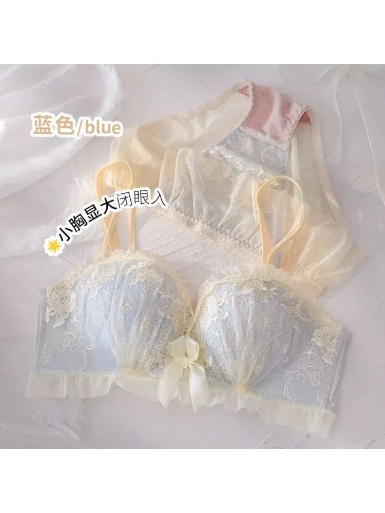 Japanese Kawaii Lace Underwear Set for Women | Sexy Push Up Bra & Panty | Small Chest Cute Lingerie | Valentine‘s Day Gift — image 5