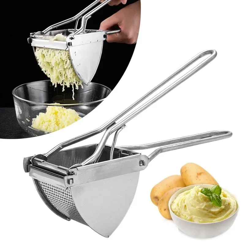 Fruit Vegetable Juicer Potato Ricer Stainless Steel Potato Masher Heavy Duty Potato Ricer Masher for Baby Food kitchen items — image 1