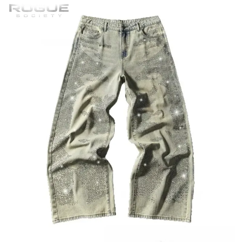 Japanese Tiger Sakura Men Jeans Summer Y2K Wide Leg Denim Pants Streetwear Hip Hop Retro Harajuku Loose Vintage Trousers Unisex — image 5