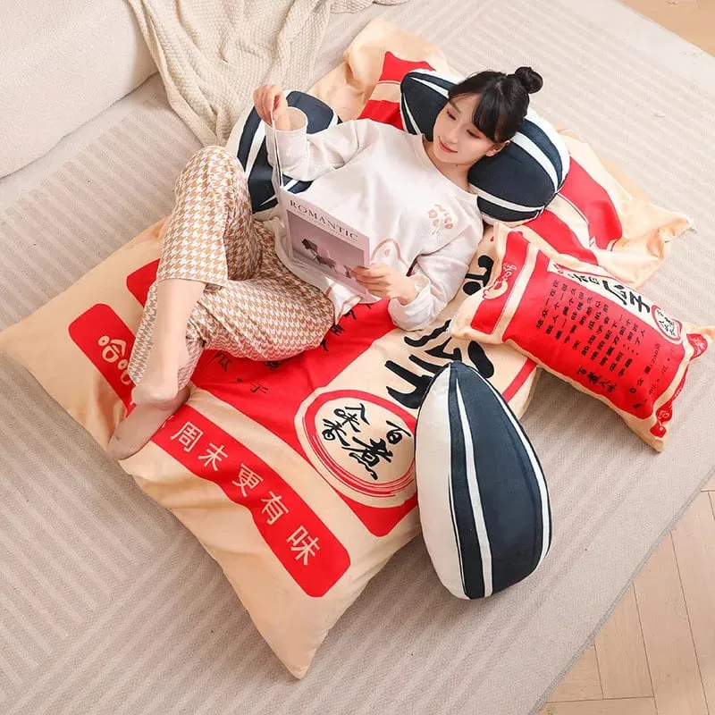 Novo tamanho gigante simulação saco chinês de sementes de melão brinquedos de pelúcia macio calmante travesseiro colchão para crianças família brinquedos engraçados para crianças — image 8