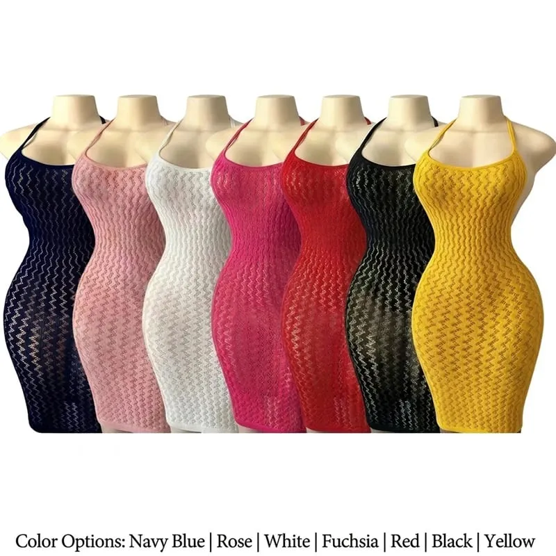 Mesh Beach Cover Up Dress Women hollow Out Sheer Fishnet Bodycon Dress Sexy Music Festival Rave Outfit Swimwear Coverups — image 2