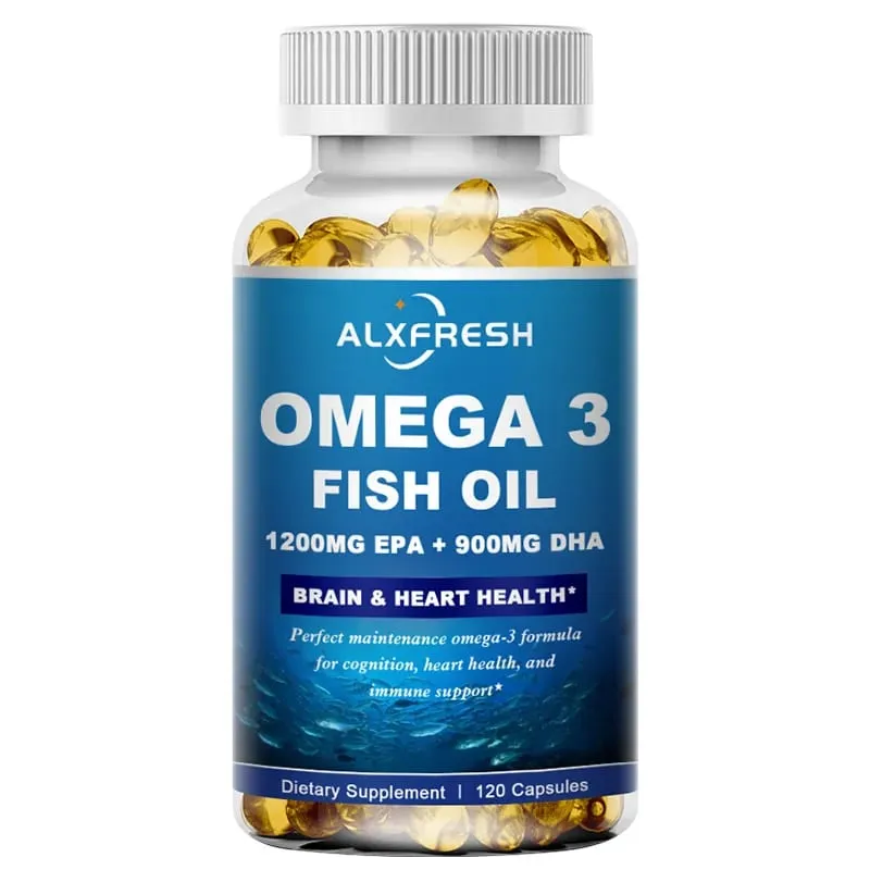 Original Omega 3 Fish Oil Capsules - High EPA & DHA Non-GMO - for Antioxidant Eyes Brain Cardiovascular Health