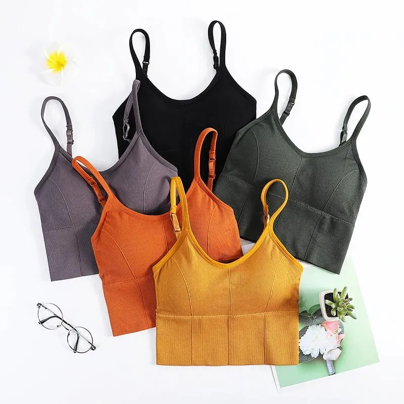Sexy Backless Bralette Active Bra for Women Seamless Padded Bra Women Lingerie Cotton Wireless Long Tops Brassiere Bra — image 2