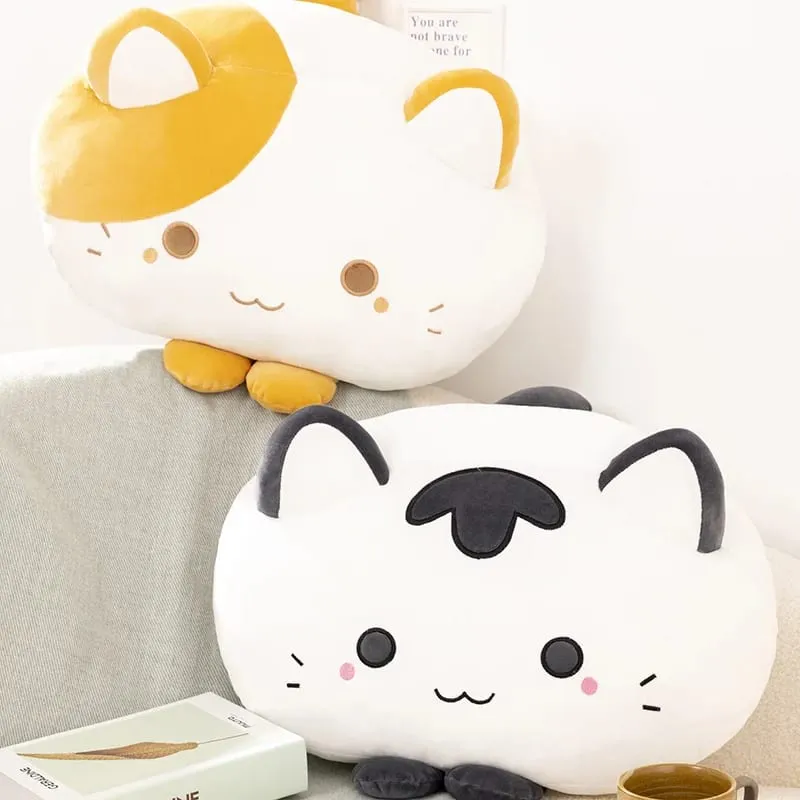50cm Soft Cat Plush Pillow Cute Fluffy Kitten Stuffed Cushion Sofa Home Decor Sleeping Hugging Pillow Holiday Gift