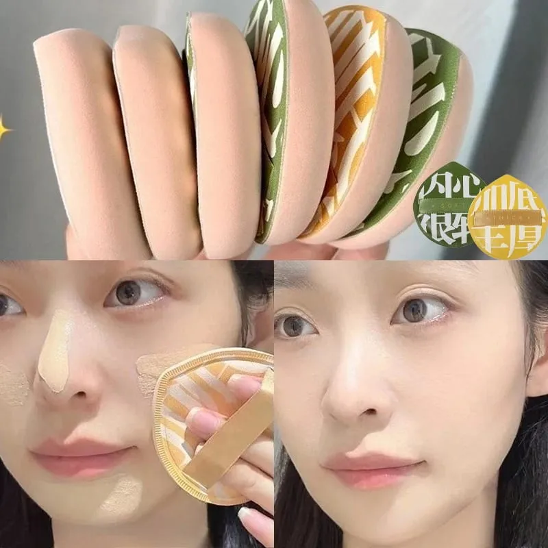 2026 Super Thick Soft Makeup Puffs Large Cotton Velvet Powder Puff Liquid Foundation Sponge Cosmetics Tools Wet Dry Use Puff — image 1