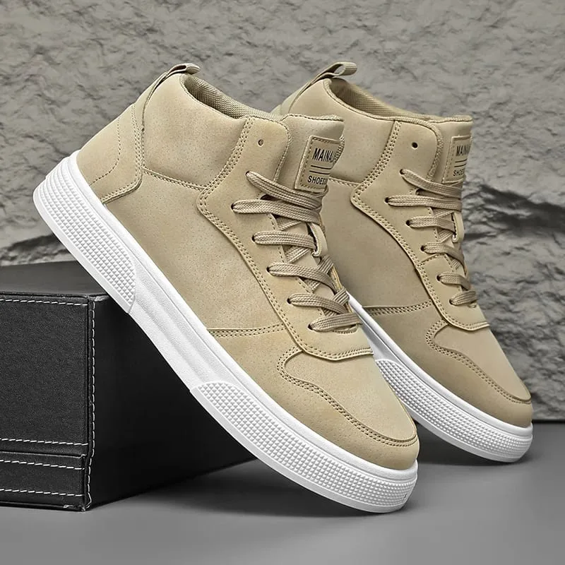 Sneakers Spring High-Top Skate Shoes for Outdoor Sports Lace-Up Large Size Comfortable and Easy to Wear — image 5