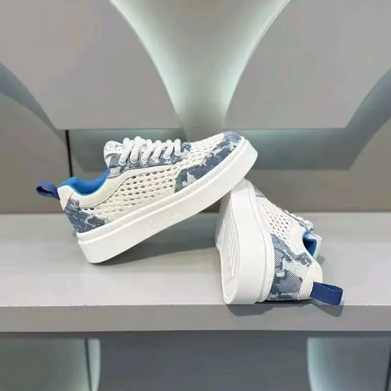 Summer Hollow Men's Casual Shoes Fashion Breathable Board Shoes Anti Slip Sport Footwear Lightweight Platform Walking Sneakers