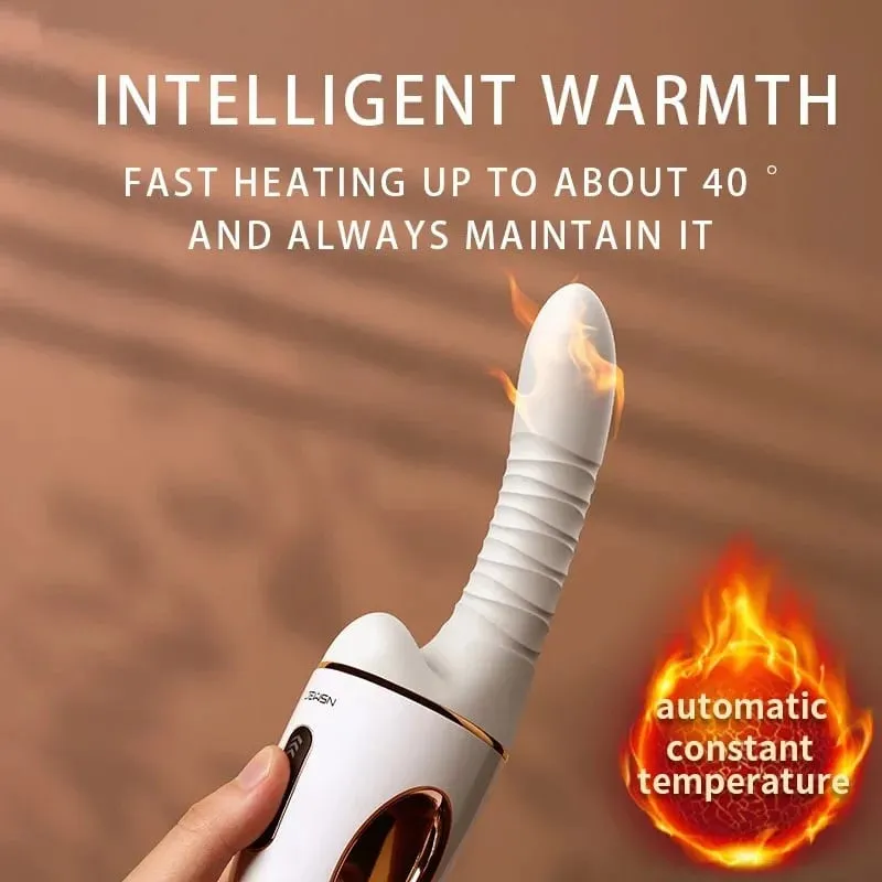 G40 Sex CANNON เครื่อง AI รุ่น G Spot Massager 10 ความถี่ Telescopic Dual หัวการสั่นสะเทือนเครื่องทำความร้อนมือถือของเล่นสำหรับผู้ใหญ่