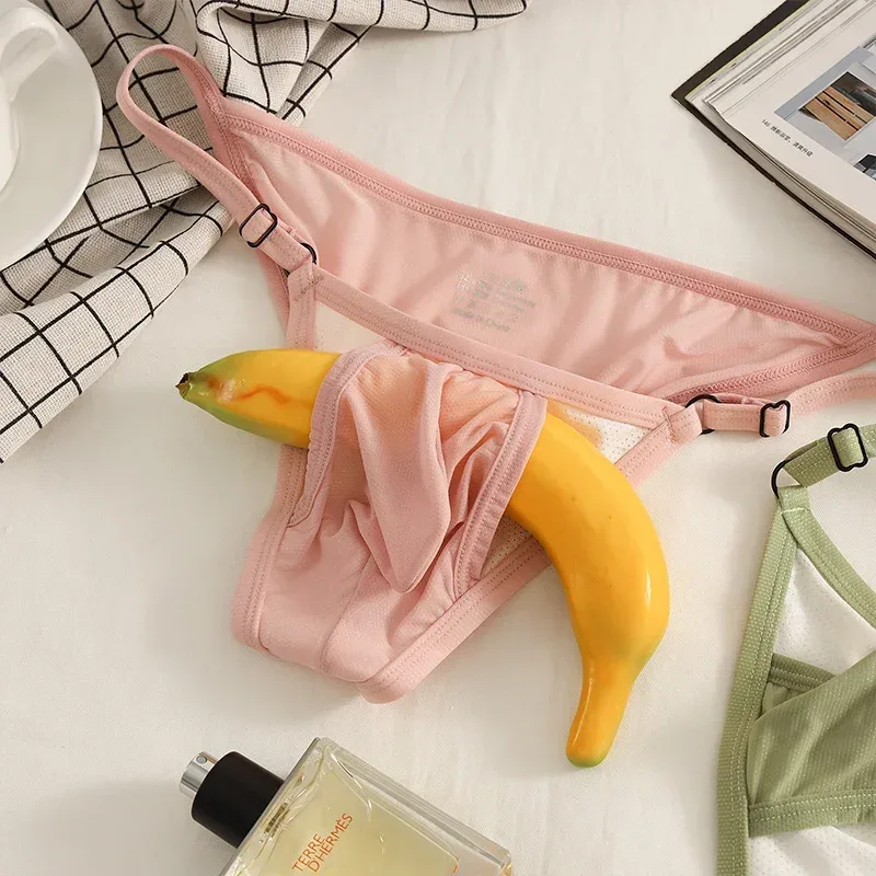 メンズアイスシルクブリーフ、オープンフロントと調節可能なウエスト - 快適なフィット感のための夏のセクシーな通気性の下着 — image 4