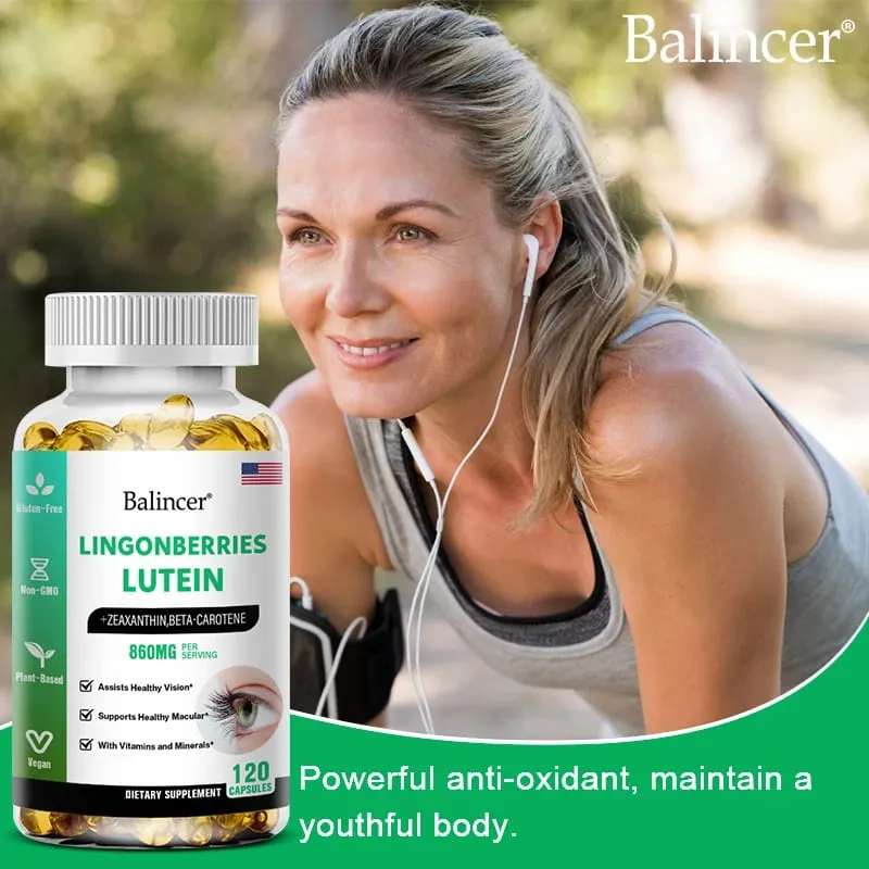 Capsules de lutéine Balincer avec supplément diététique de vitamine zéaxanthine pour le soutien de la santé oculaire 120/60/30 gélules faciles à avaler — image 6