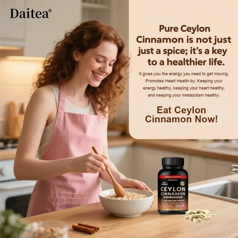 Ceylon Cinnamon Capsules - Antioxidant Promotes Heart Health and Metabolism Support The Immune System — image 6