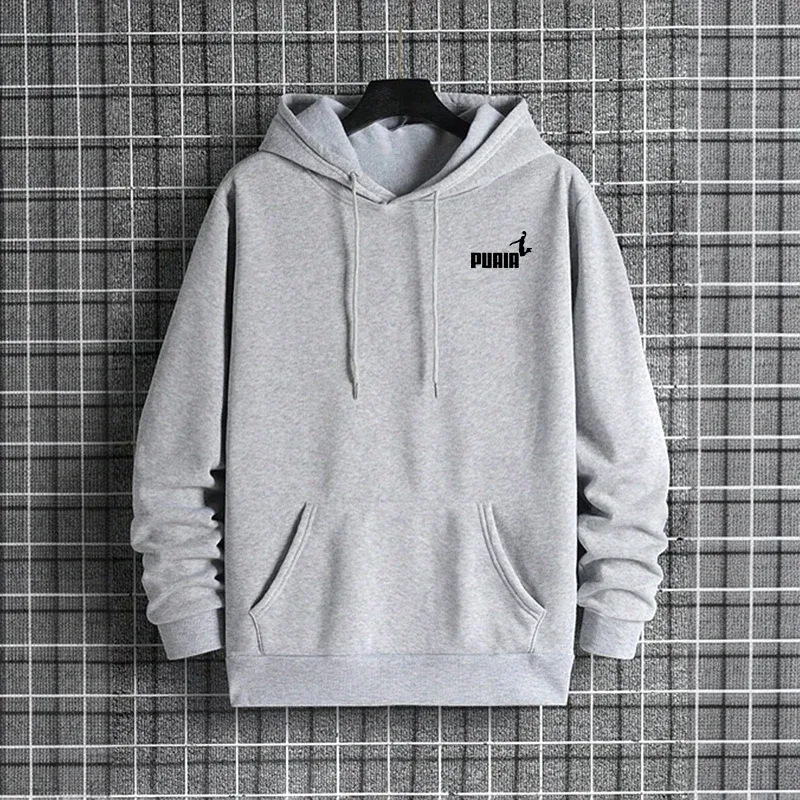 Autumn Winter Male Urban Causal Fashion Sporty Pullover 2026 New Arrival Men's Hoodies High Quality Pure Color Hooded Sweatshirt — image 3