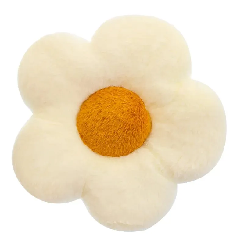 Generic Flower Shaped Plush Seat Cushion Soft Memory Cotton Round Pillow For Chair Bedroom Window Sofa Home Decor — image 7