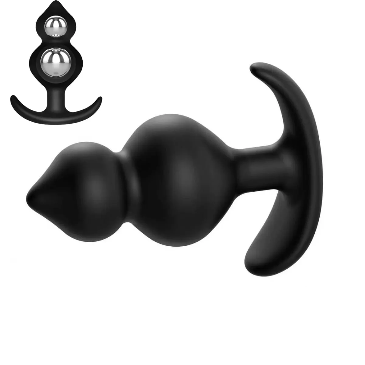 Anal Plug with Steel Balls Butt Plug Anal Beads Fetish Men Prostate Massager Sex Toys for Women Men Anal Dilator — image 1