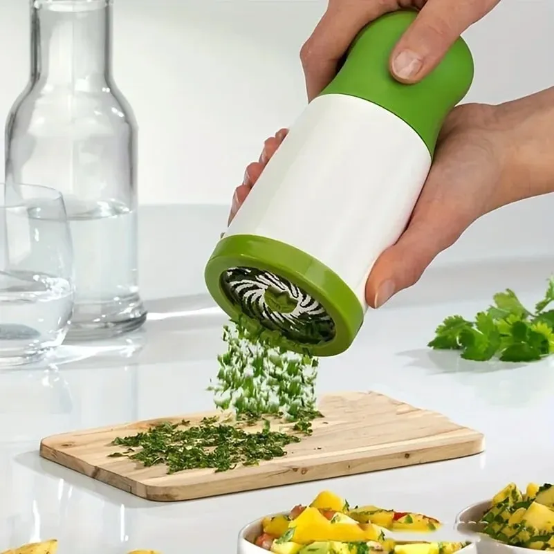 1pc Manual Herb Grinder Spice Mill Parsley Shredder Vegetable Cutter Coriander Mincer Chili and Cilantro Kitchen Tool Gadget — image 6