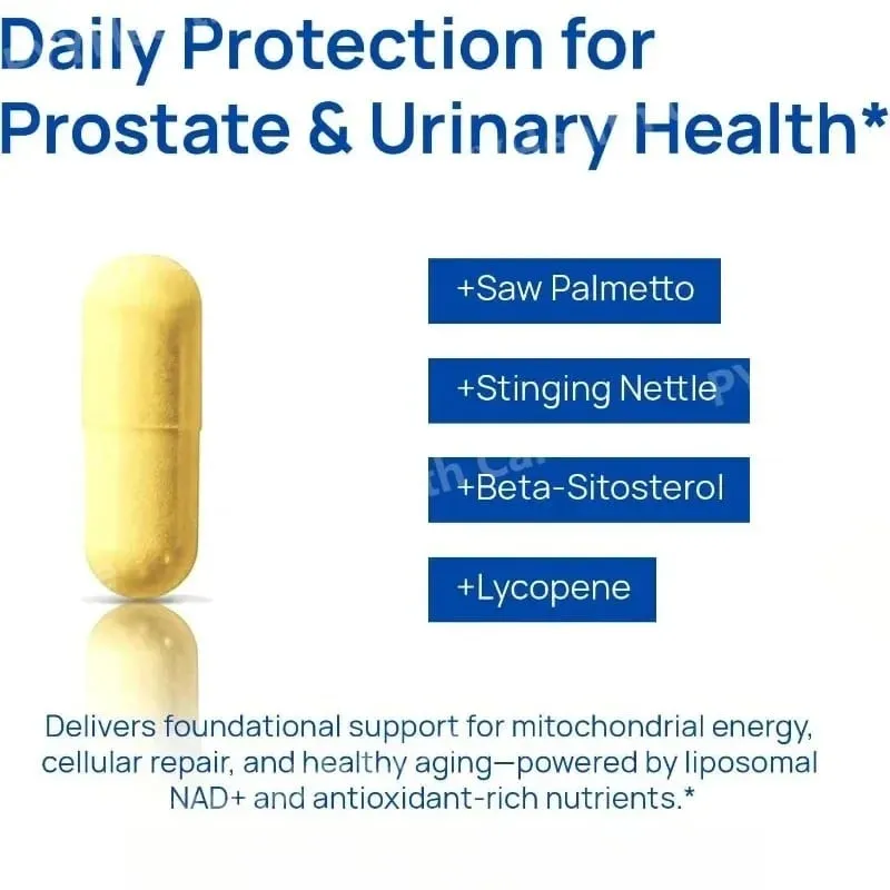 NAD+ Capsule for Men with Resveratrol CoQ10 & Zinc Nutrition Supplement Cellular Energy Antioxidant Support 60 Count Per Bottle — image 3