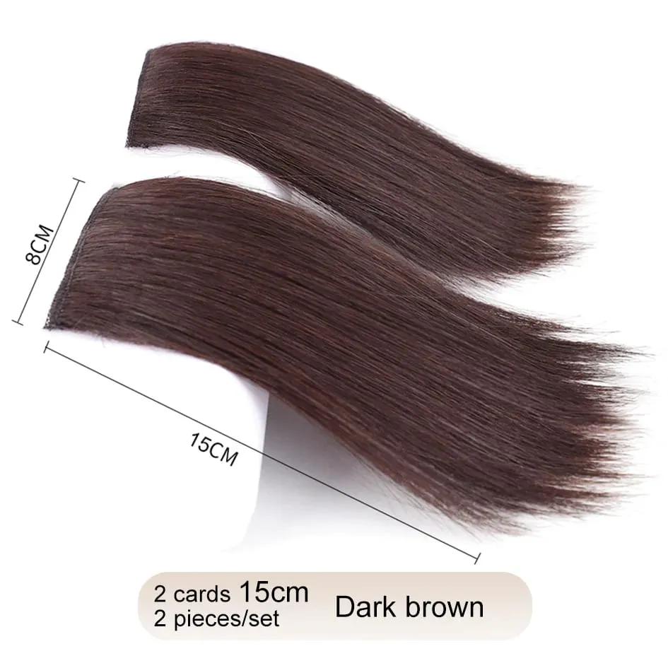 Synthetic 2 pieces/set of wig pads hair extensions opening and top replacement pieces replacement artifact — image 13
