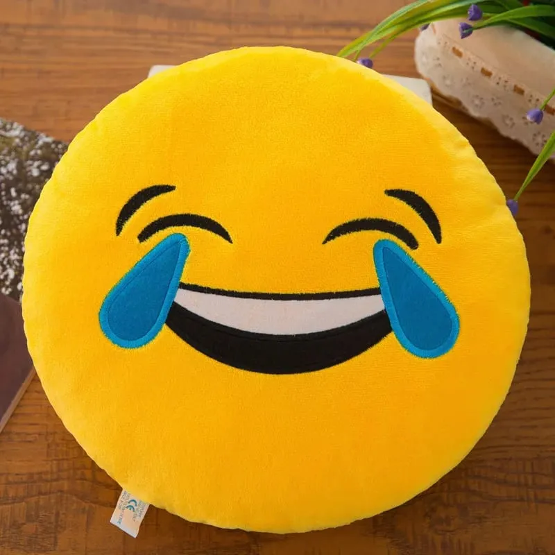 32cm Meme Emoji Smiley Face Plush Pillow Super Cute Soft Hugging Pillow for Sleeping Rest And Cushion - Toy Gift — image 12