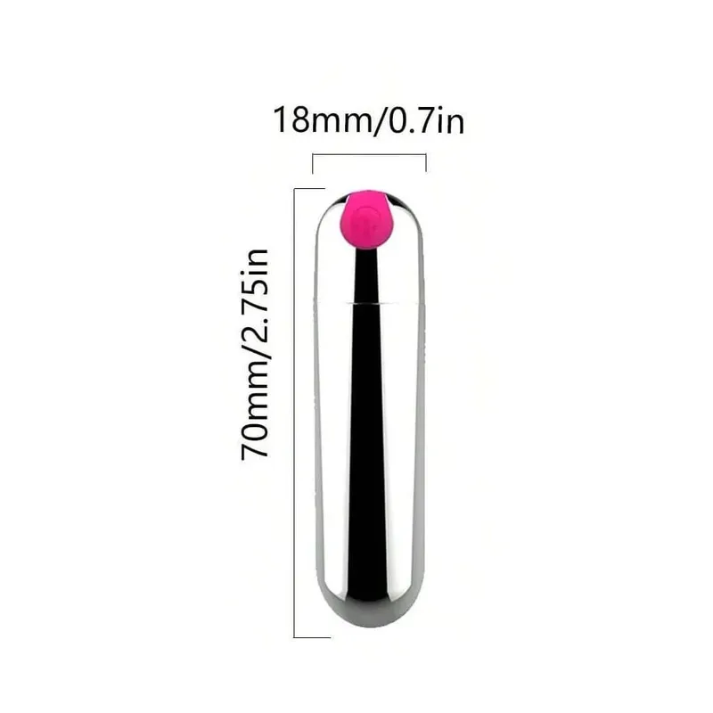 USB Rechargeable Bullet Vibrator - Waterproof Mini Powerful Vibrator 10 Modes Clit G-Spot Stimulator Sex Toy for Women