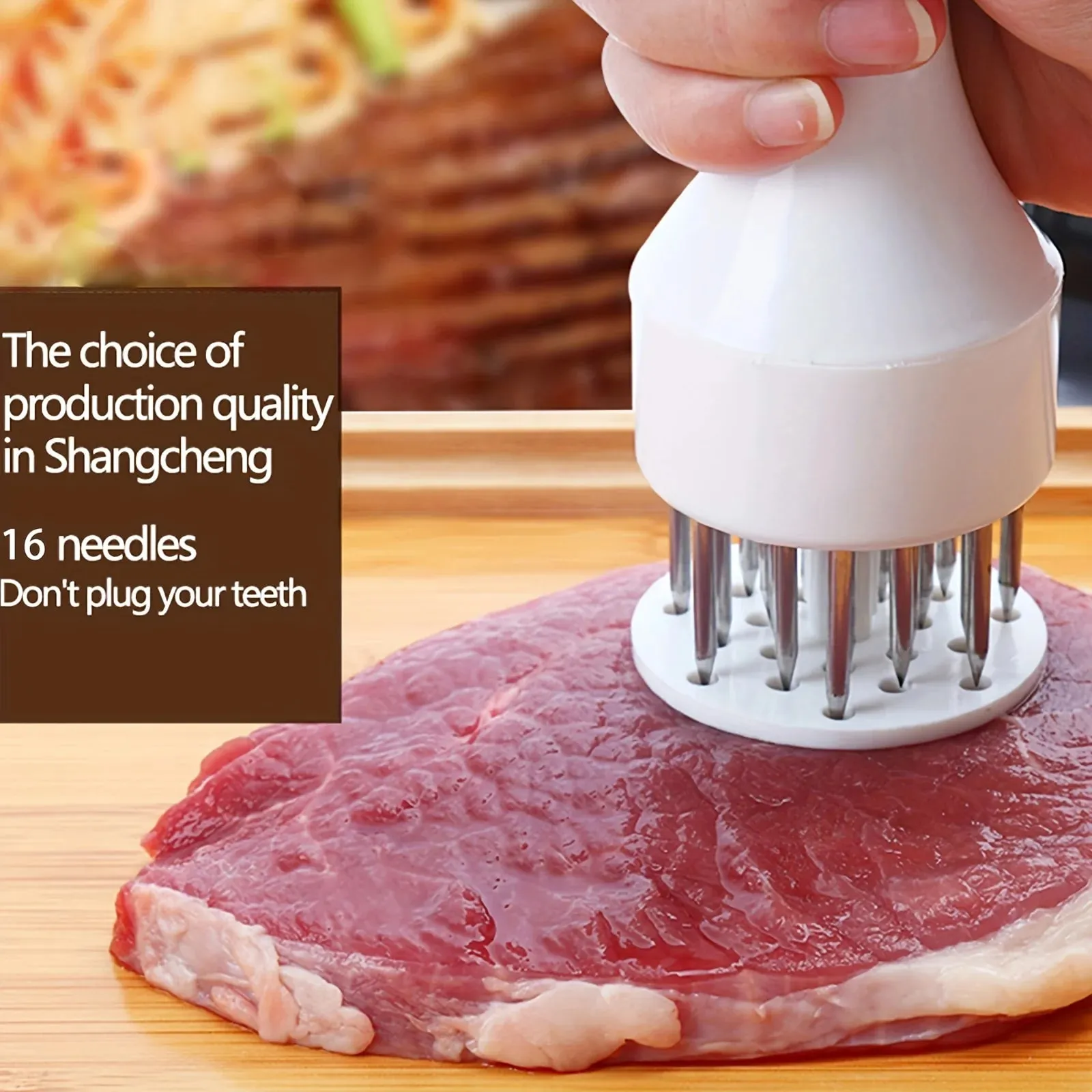 1 PC Rvs Steak Vleesvermalser Hamer Losse Vlees Naald Huishoudelijke Ponsen Dagelijkse Peesbreker Vlees Inbrengen Naald — image 7