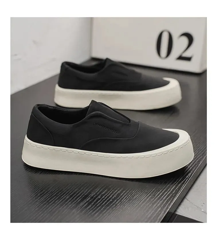 2026 Hot Sale Men's Chunky Platform Slip On Casual Shoes Breathable Soft Lazy Loafers Fashion Thick Sole Daily Walking Sneakers — image 5