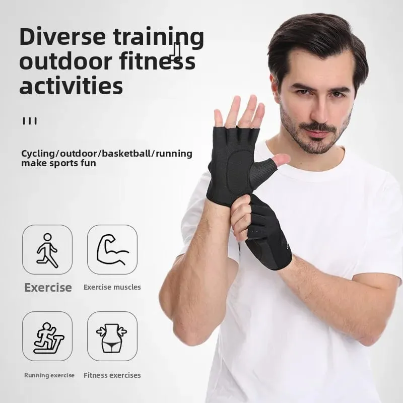 2 DB tornatermi kesztyű súlyemelő edzés súlyzó Crossfit testépítő kiegészítő lélegző fitneszkesztyű szilikon tenyérüreg