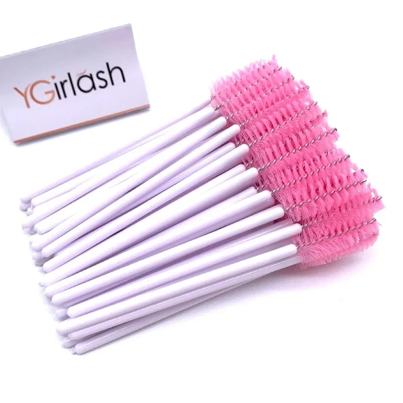 YGirlash 50ks Lash Swans Crystal Aplikátor řas Jednorázové diamantové držadlo Nylonové kartáčky na řasenky Kosmetické nástroje — image 27