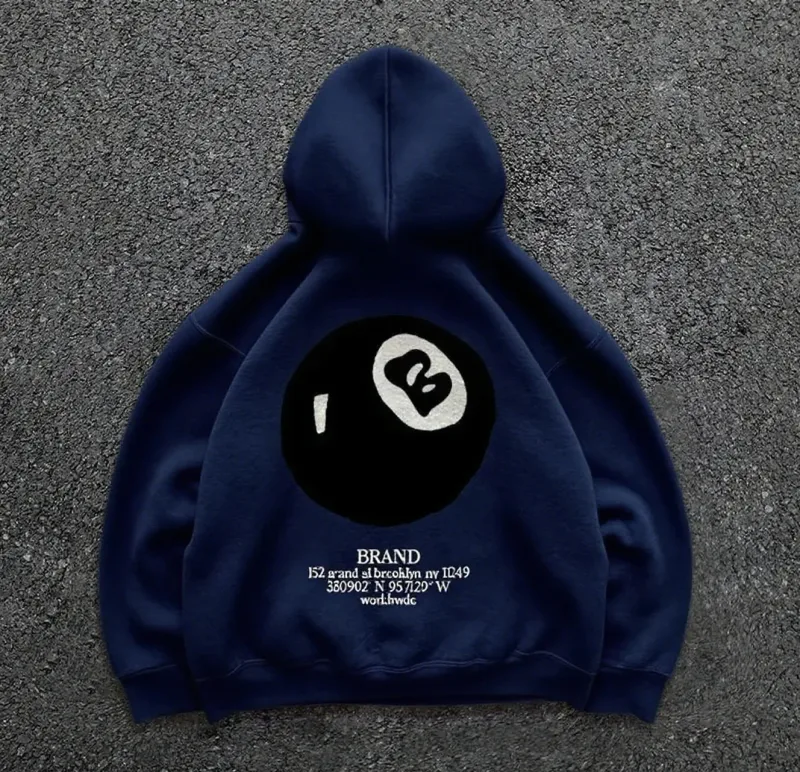 New billiard print street autumn and winter warm hooded sportswear soft casual top high-quality comfortable clothing — image 7