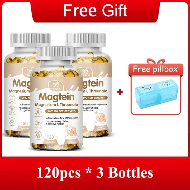 Pure Magtein Magnesium L-Threonate Capsules for Improves Sleep Quality & Cognitive Performance Reduces Anxiety & Neuro Health — image 8