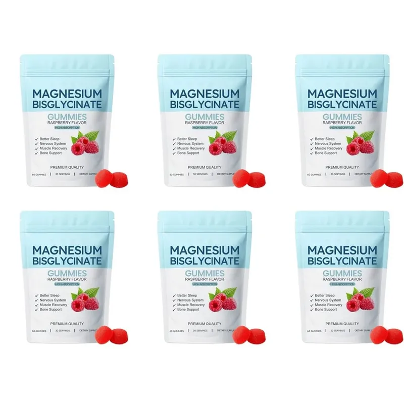 Magnesium Bisglycinate Gummies Support Daily Sleep Quality Help Maintain Nervous System Health Assist Muscle Recovery 60 Gummies — image 12