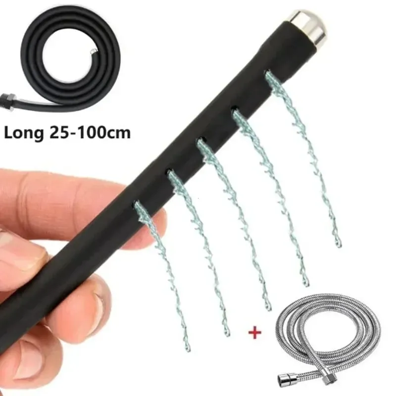 Silikone Lange 58 cm Anal Perler Plug Dilator Douche Klyster Vagina Rensesæt Buttplug Sprøjte Brusehoved Gay Sex Legetøj Til Par