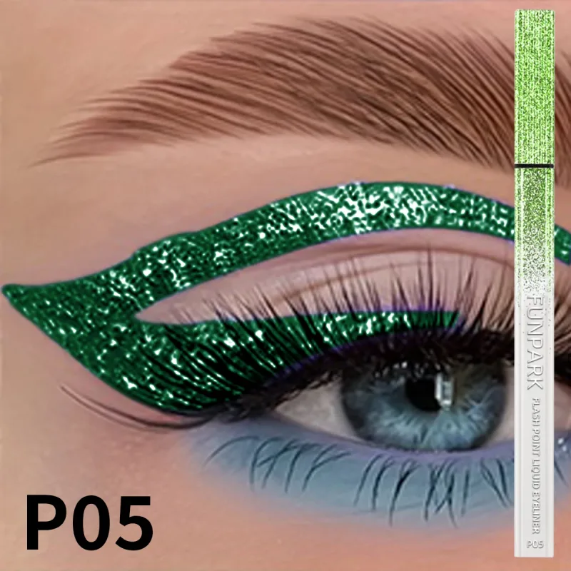 1 STK Glitter Flydende Eyeliner Blyant Vandtæt Lilla Pink Blå Eye Liner Pen Langtidsholdbar Hurtigttørrende øjenmakeup til kvinder — image 9