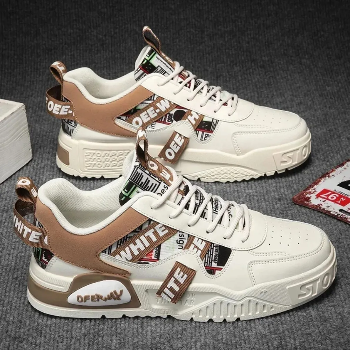 New Skateboard Mens Shoes Summer Sneakers Leather Casual Fashion Outdoor Running Sports Hiking Tennis Platform Designer Luxury — image 3