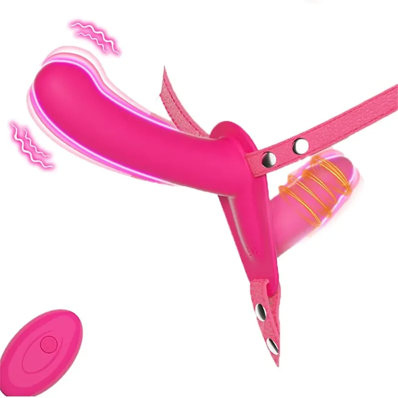 Strap-On Dildo with Adjustable Harness Wearable Realistic Double Dildo Vibrators Adult Sex Toys for Women Lesbians — image 8