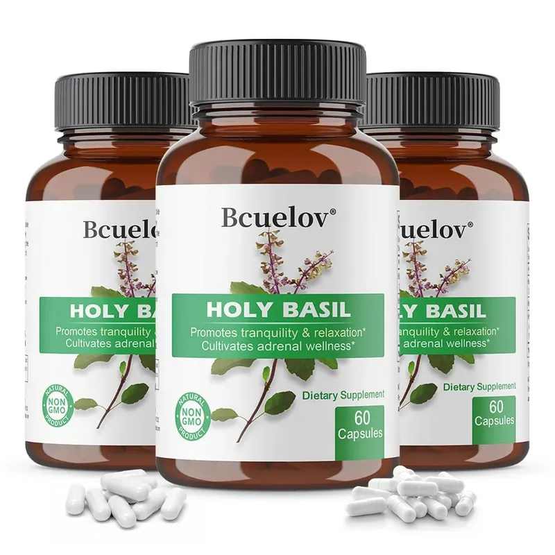 Holy Basil Tulsi Extract Capsules Support Adrenal Immune Respiratory & Daily Calm Wellness Stress & Anxiety Relief — image 10