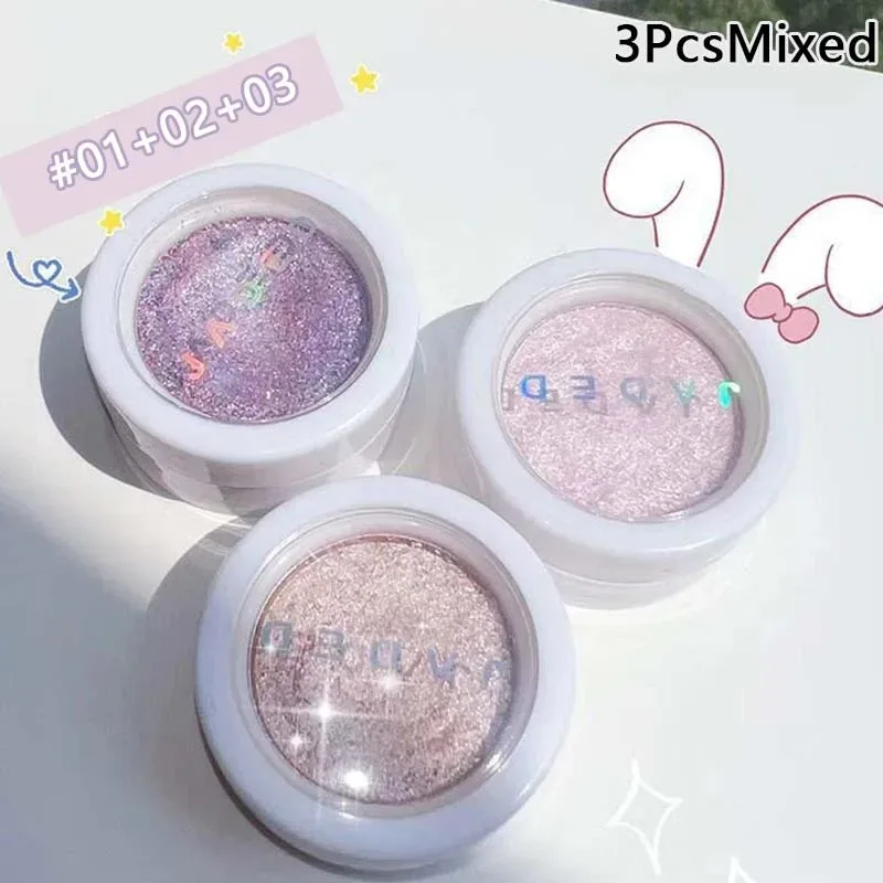 Monochrome Glitter Eyeshadow Gold Shining Brighten Eyes Makeup Long Lasting Eye Brightening Makeup Pearlescent Shimmer EyeShadow — image 8