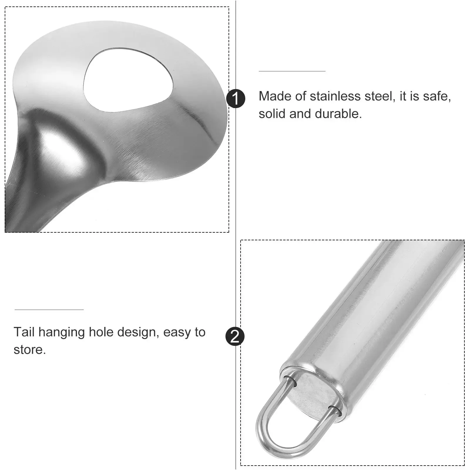 2 Pcs 304 Stainless Steel Meatball Spoons Round Handle Meatball Maker Spoon Home Kitchen Scoop Meatball Making Tools