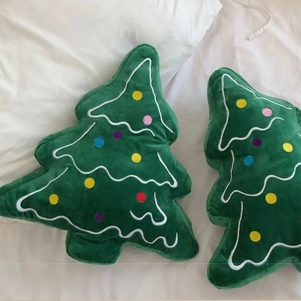 Soft Christmas Tree Sofa Cushion Comfortable 3D Shaped Christmas Tree Cartoon Doll Ornaments Merry Christmas Throw Pillows — image 2