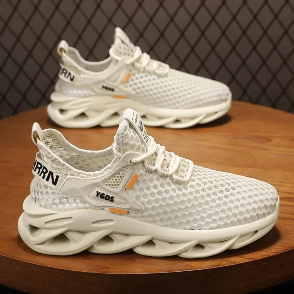 Breathable Mesh Summer Men Platform Sneakers Lightweight Casual Loafers Shoes for Running Tennis Hiking Outdoor Daily Wear — image 2