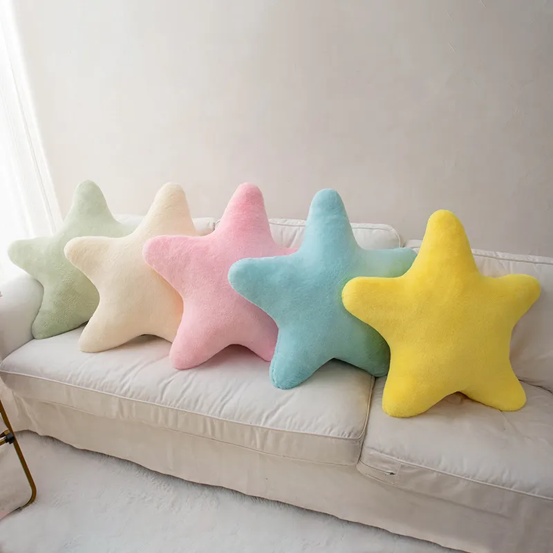 Zacht pluche stervormig kussen Decoratief schattig bedkussen voor kinderslaapkamer Woonkamer - Pluche sierkussen — image 4
