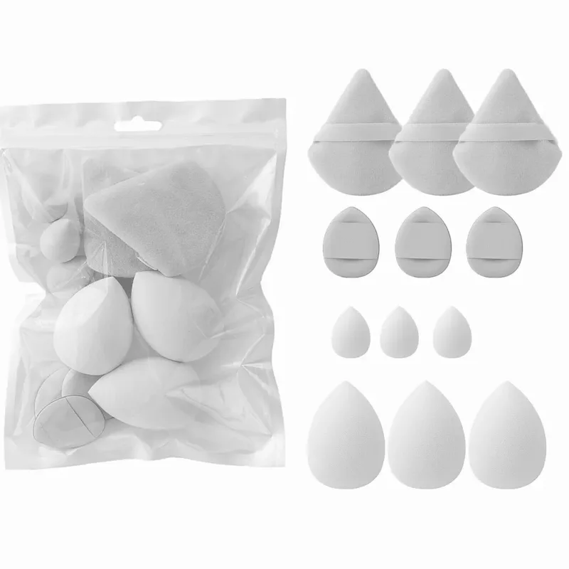 12Pcs Soft All-Purpose Makeup Sponge Set 4Types Beauty Tools Cosmetic Puff Dry Wet Dual Use Foundation Sponges Powder Puff — image 7
