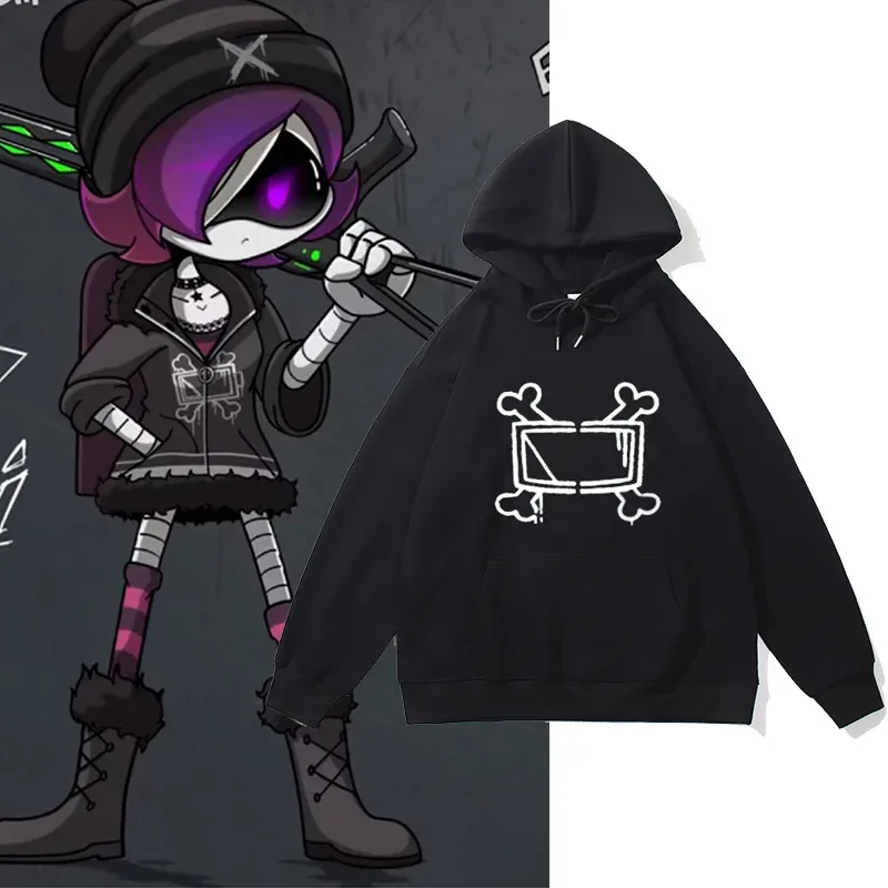 Cool Game Murder Cosplay Hoodie Drones Uzi Doorman Costume Unisex Bone Print Sweatshirt Casual Long Sleeve Hoodies Clothes — image 2