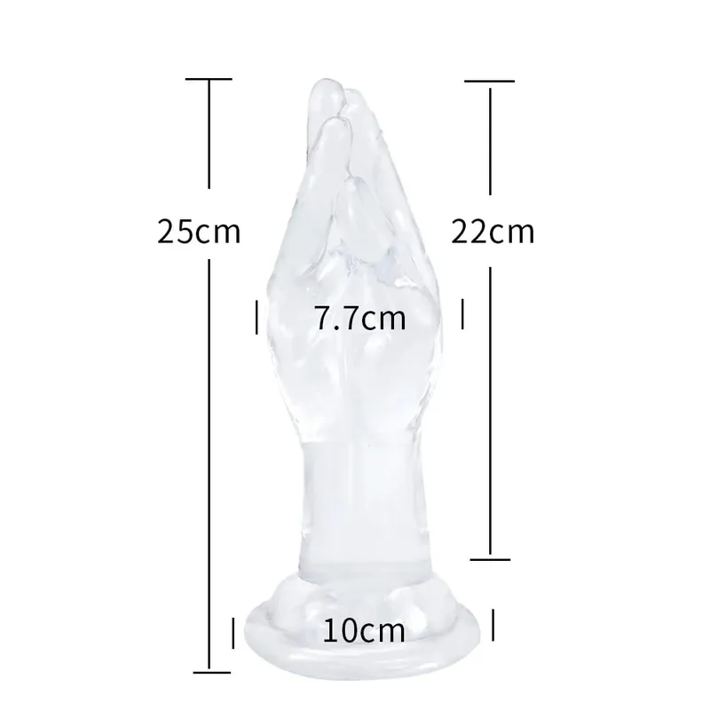 4 Sizes Huge Hands Finger Anal Plug Clear Arm Anus Prostate Massage Big Butt Plug G Spot Masturbation Gay Sex Toys For Women Men