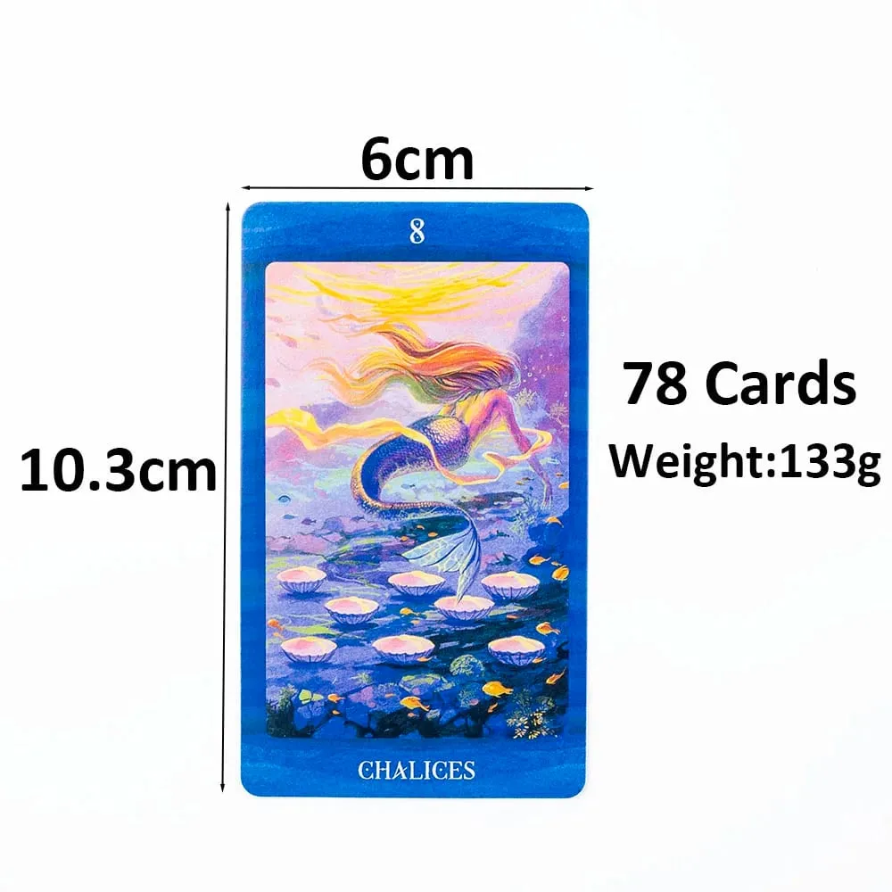 Tarot of Mermaids 78-Card Deck for Board Games - Beautiful Sensual Creatures Ambiguous Charm Compact Size 10.3x6cm — image 4