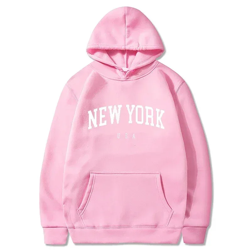 Women New York U.S.A City Hoodies Fashion Letter Printed Graphic Sweatshirts Loose CasuaMen l Harajuku Hooded Pullover Sportwear — image 15