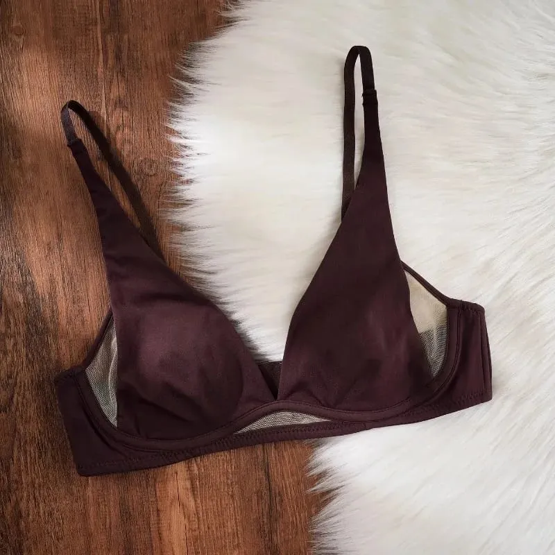 Sexy Deep V Rabbit Ear Bra Wireless Invisible Summer Bra for Women Thin Breathable Comfort Bralette Small Chest No Underwire — image 3